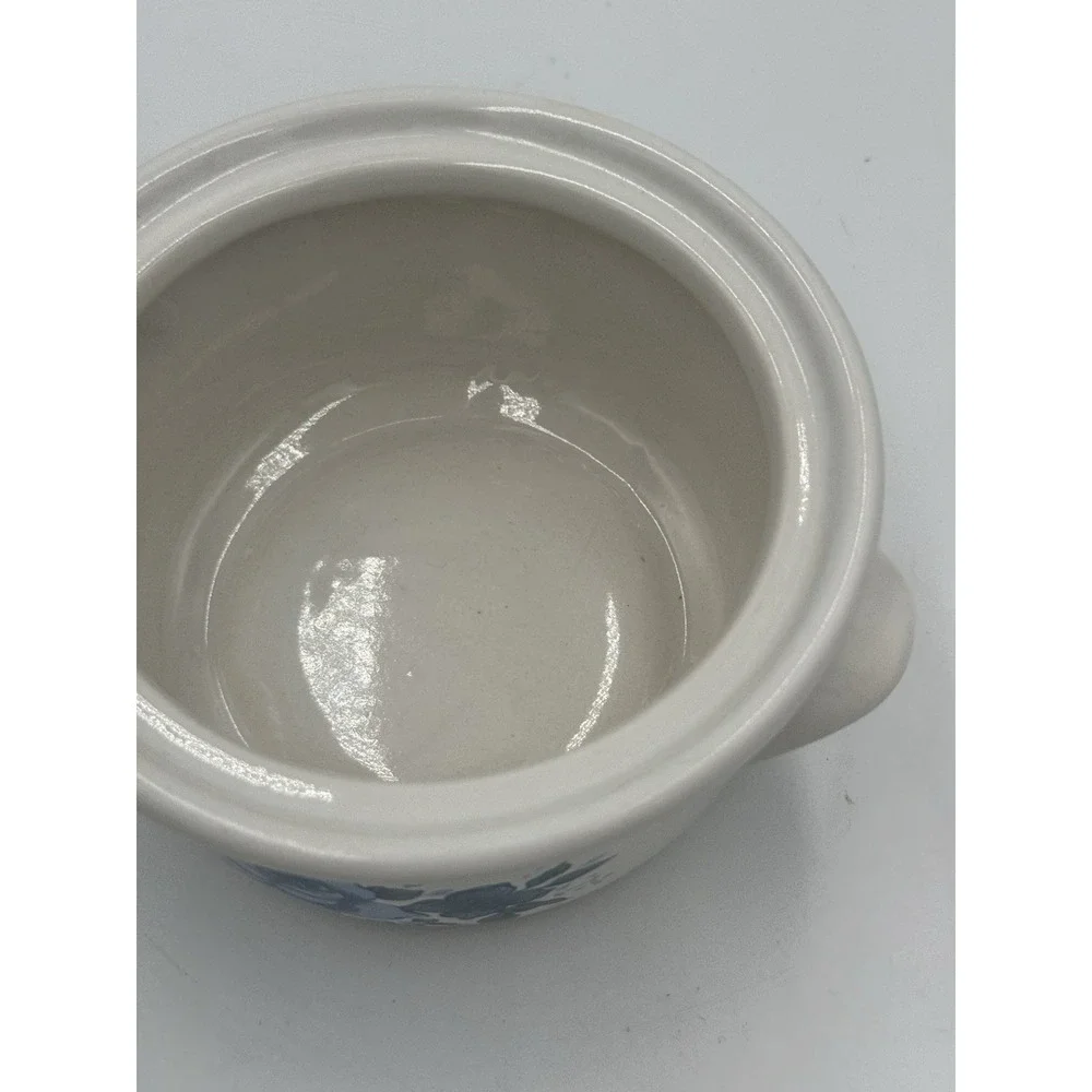 Jay import Company Blue Rose‎ Mini Crockpot/Soup Bowl